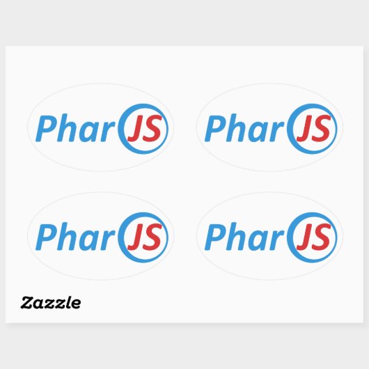 4 PharoJS glanzende Stickers (Vel)