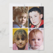 4 photo add message black text flat note card bedankkaart (Voorkant)