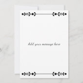 4 photo add message black text flat note card bedankkaart (Achterkant)