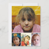 4 photo add message christmas cat tree bedankkaart (Voorkant)