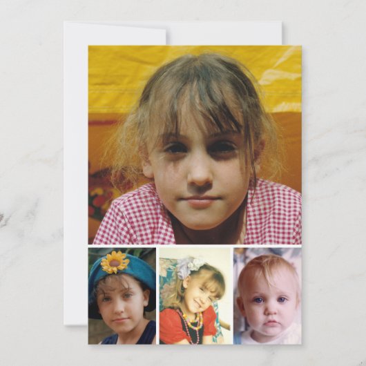 4 photo add message christmas mouse bedankkaart (Voorkant)