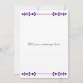 4 photo add message purple text flat note card bedankkaart (Achterkant)