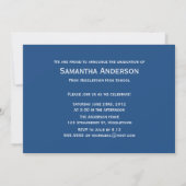 4 Photo Banner Afstuderen Invitation - blauw Kaart (Achterkant)