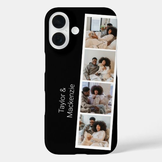 4 Photo Booth Modern Gepersonaliseerd Case-Mate iPhone Case (Achterkant)