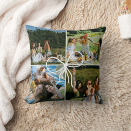 4 Photo Bow Wrap Christmas Present Best Friends Kussen