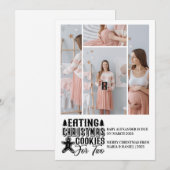 4 Photo Christmas Cookies for 2 Pregnancy  Feestdagenkaart (Voorkant / Achterkant)