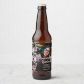4 Photo Collage Afstudeerfeest Bier Etiket (Voorkant)