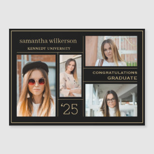 4 Photo Collage Congrates Afstuderen Magnetic Card
