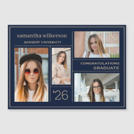 4 Photo Collage Congrates Afstuderen Magnetic Card
