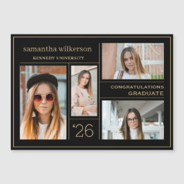 4 Photo Collage Congrates Afstuderen Magnetic Card
