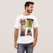 4 Photo Collage Dog Lover Pet T-shirt (Voorkant volledig)