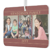 4 Photo Collage Familienaam Bourgondië en Goud Luchtverfrisser (Links)