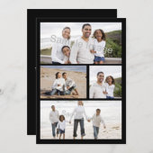 4-Photo Collage Flat Wenskaart of Invitation Kaart (Voorkant / Achterkant)