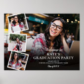 4 Photo Collage Graduation Party Welkom SIgn Poster