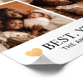 4 Photo Collage Minimalist Heart Beste Jaar Ooit Poster (Hoek)