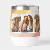 4 Photo Collage - Retro Stripes - dikke naam (Voorkant)