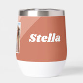 4 Photo Collage - Retro Stripes - dikke naam (Achterkant)