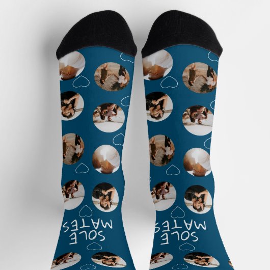 4 Photo Collage Sole Mates (grappig spel op ziel) Sokken (Top)