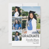 4 Photo Collage Student Afstuderen Aankondiging (Voorkant)