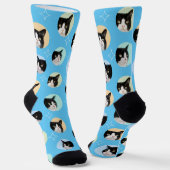 4 Photo Collage Template Make Your Own Light Blue Sokken (Gebogen)