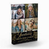 4 Photo Collage Zwart Goud Afstuderen Block Fotoblokken (Links)