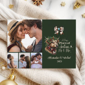 4 Photo Highland Cow Merry Christmas Mrs and Mr Feestdagenkaart