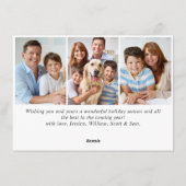 4 PHOTO Holly Berry Mistletoe kerstgroet Feestdagenkaart (Achterkant)