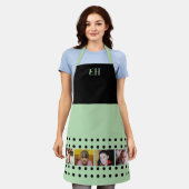 4 photo initials polka dots black green schort (Gedragen)