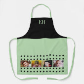 4 photo initials polka dots black green schort (Voorkant)