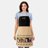 4 photo initials polka dots black peach schort (Gedragen)