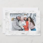 4 PHOTO-kerstfeestmaal roestvrij Feestdagenkaart (Achterkant)