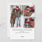 4 PHOTO Merry Kerstmis Gold Sparkle Greep Feestdagenkaart (Achterkant)