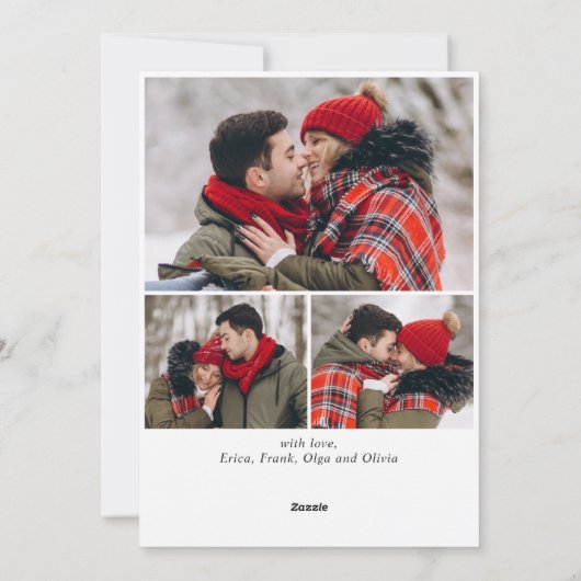 4 PHOTO Merry Kerstmis Gold Sparkle Greep Feestdagenkaart (Achterkant)