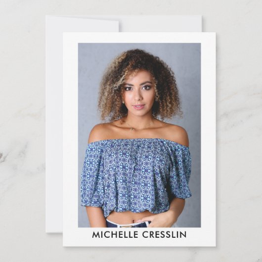 4 Photo Model Actor Comp Zed Card 5 x 7 Kaart (Voorkant)