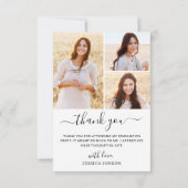 4 PHOTO Modern Eenvoudig Minimalistisch Afstuderen Bedankkaart (Achterkant)