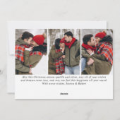 4 PHOTO Modern Gouden Kerst-kerstfeest Vakantie C Feestdagenkaart (Achterkant)