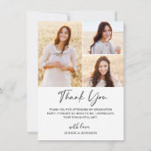 4 PHOTO Moderne, eenvoudige minimalistische Afstud Bedankkaart (Achterkant)