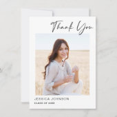 4 PHOTO Moderne, eenvoudige minimalistische Afstud Bedankkaart (Voorkant)