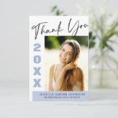 4 PHOTO Moderne, eenvoudige minimalistische Afstud Bedankkaart (Staand voorkant)
