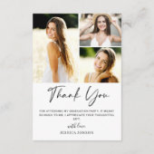 4 PHOTO Moderne, eenvoudige minimalistische Afstud Bedankkaart (Achterkant)