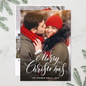 4 PHOTO Moderne prettige kerstgroet Feestdagenkaart