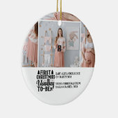4 Photo Mommy to be Christmas Pregnancy  Keramisch Ornament (Rechts)