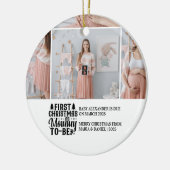 4 Photo Mommy to be Christmas Pregnancy  Keramisch Ornament (Links)