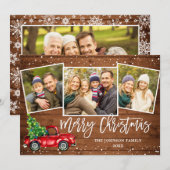 4 PHOTO Retro Kerstmis Rustige Twitter Feestdagenkaart (Voorkant / Achterkant)