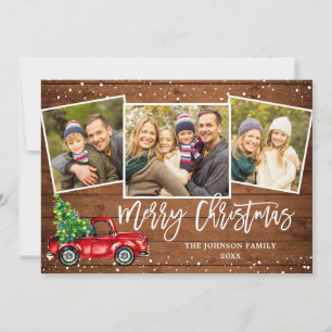 4 PHOTO Retro Kerstmis Rustige Twitter Feestdagenkaart