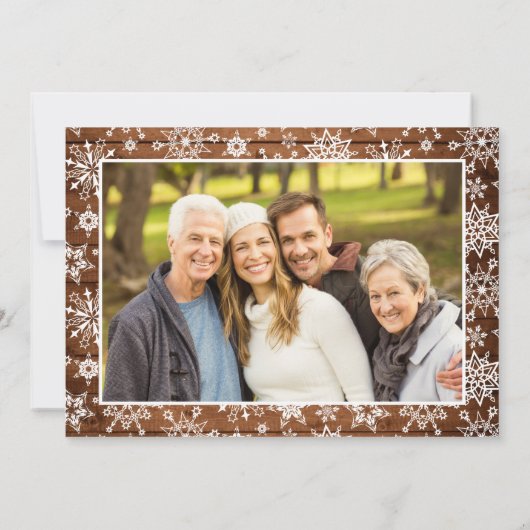 4 PHOTO Retro Kerstmis Rustige Twitter Feestdagenkaart (Achterkant)