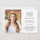 4 Photo Simple Modern Bold Typography Graduation Aankondiging (Achterkant)