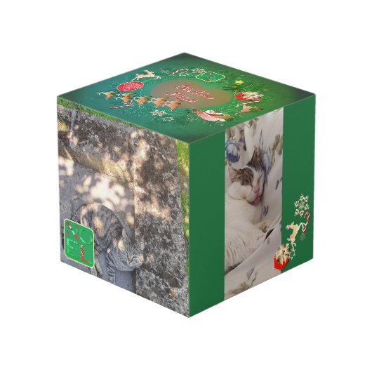 4 Photos Christmas Photo Cube Kubus (Voorkant hoekig)