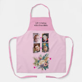 4 photos grandchildren floral pink schort (Voorkant)
