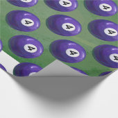 4 Pool Ball Patroon Cadeaupapier (Hoek)